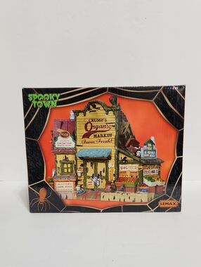 2012 Lemax Spooky Town Crump's Organ Market Halloween Building In Box #25329